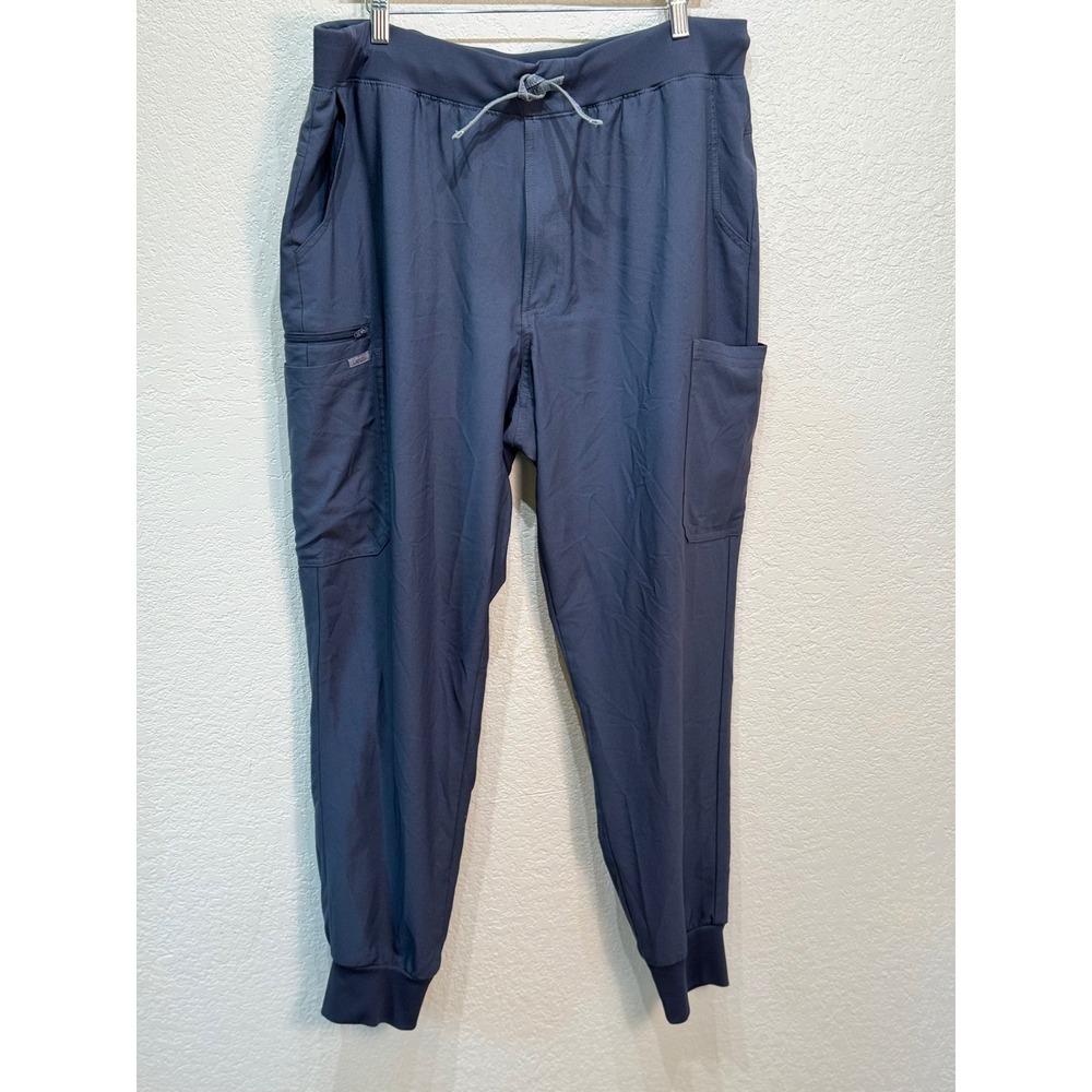Landau Forward Mens Pewter Gray Scrub Joggers XL Regular 17824 Stretch Pockets